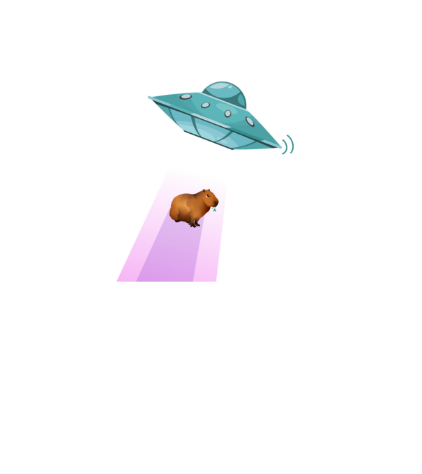 Capybara Ufo minta fehér pólón
