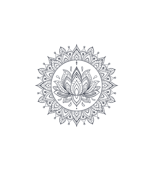 Mandala minta fehér pólón