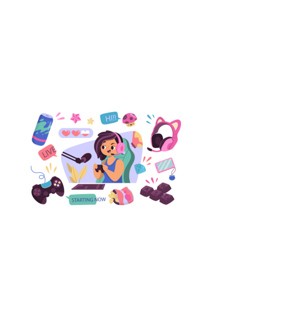 Gamer Girl minta fekete pólón