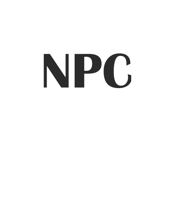 NPC minta fehér pólón