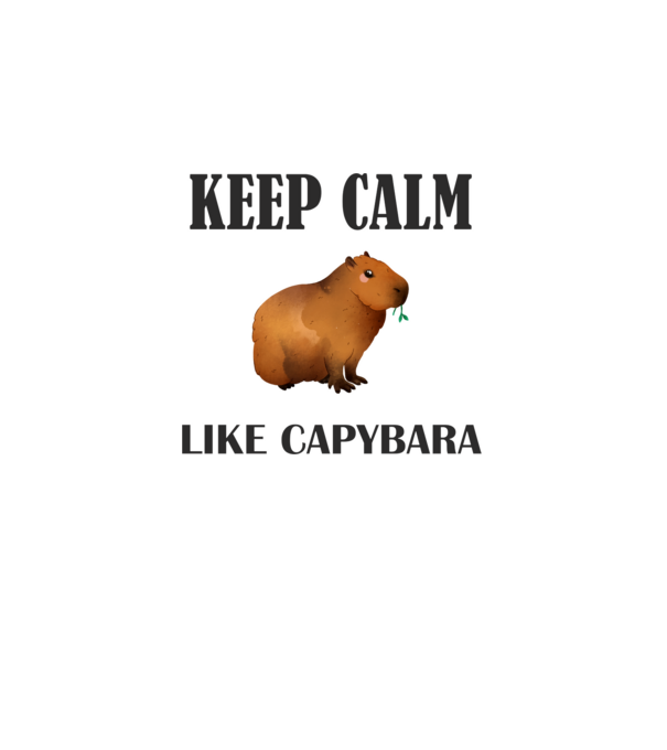 Calm Capybara 2 minta szürke pólón