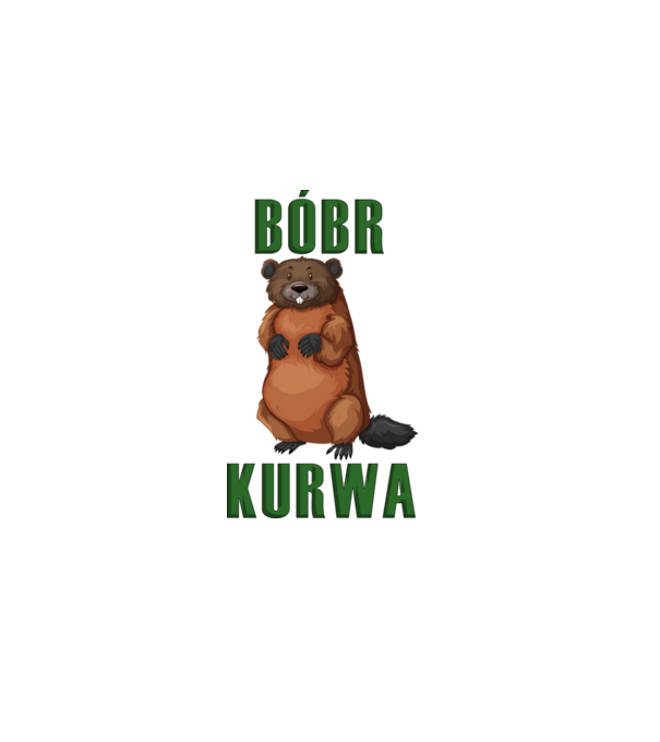 Bóbr Kurwa minta szürke pólón