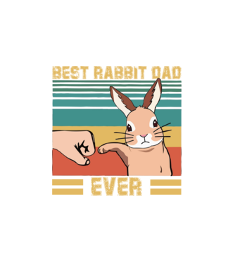 Best rabbit dad ever minta fehér pólón