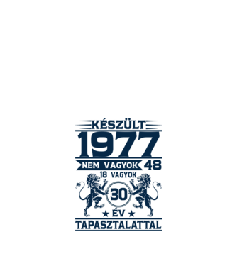 Készült 1977 minta fehér pólón