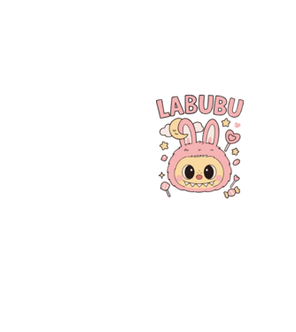 Labubu minta neonsárga pólón