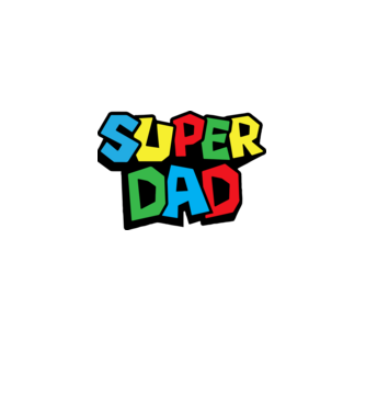 Super Dad minta fehér pólón
