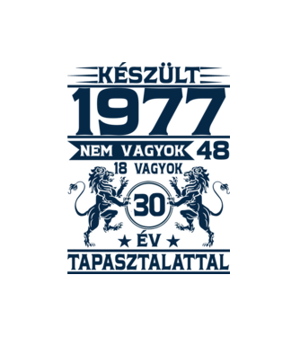Készült 1977 minta fehér pólón