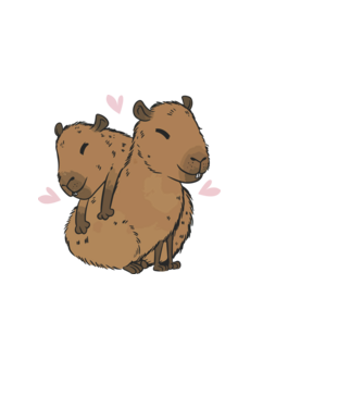 Capybara minta fehér pólón