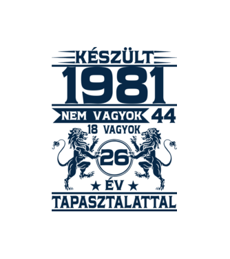 Készült 1981 minta fehér pólón