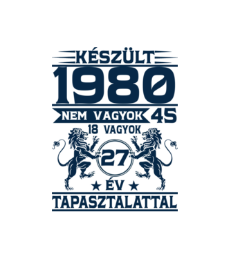 Készült 1980 minta fehér pólón