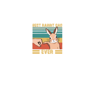 Best rabbit dad ever minta királykék pólón