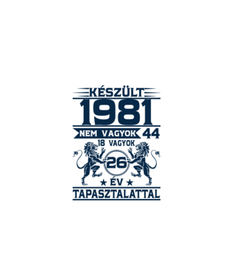 Készült 1981 minta fehér pólón