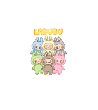 Labubu monsters minta fehér pólón