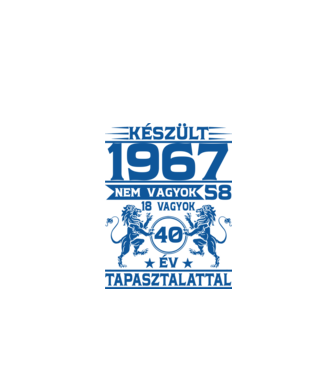 Készült 1967 minta fehér pólón