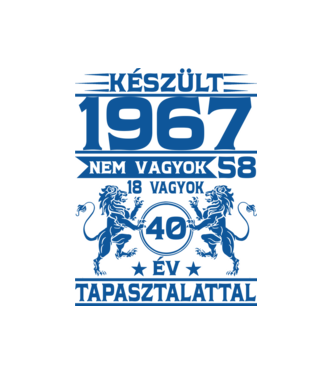 Készült 1967 minta fehér pólón