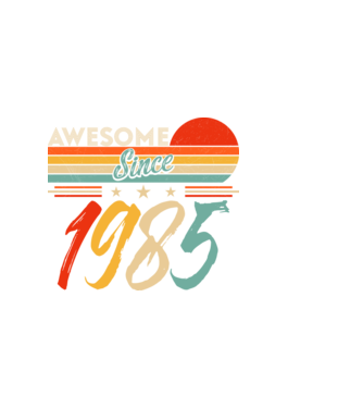 Awesome since 1985 minta fekete pólón