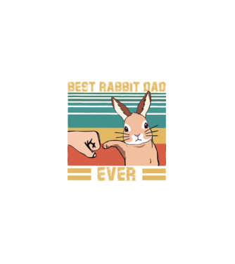 Best rabbit dad ever minta fekete pólón