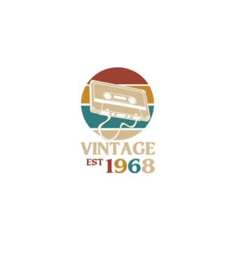 Vintage 1968 minta fekete pólón