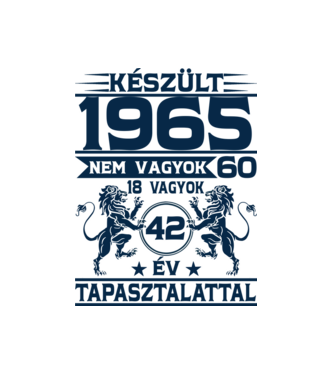 Készült 1965 minta fehér pólón