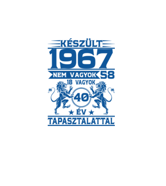 Készült 1967 minta fehér pólón
