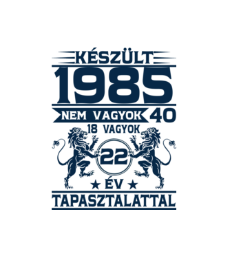 Készült 1985 minta fehér pólón