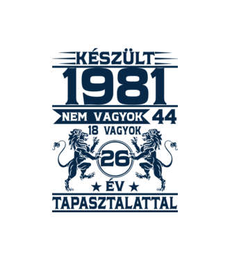 Készült 1981 minta fehér pólón