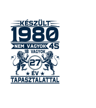 Készült 1980 minta világoskék pólón