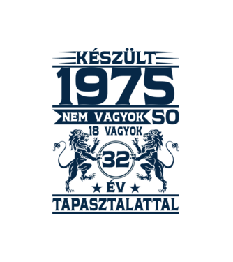 Készült 1975 minta fehér pólón