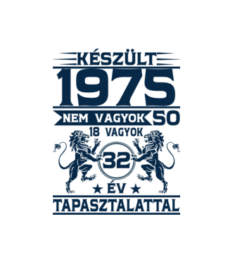 Készült 1975 minta fehér pólón