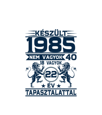 Készült 1985 minta fehér pólón