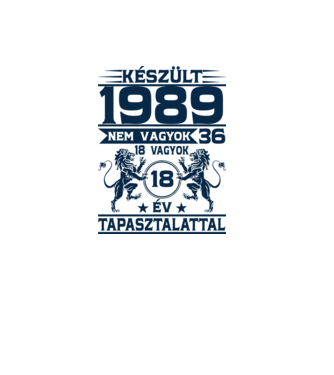 Készült 1989 minta fehér pólón