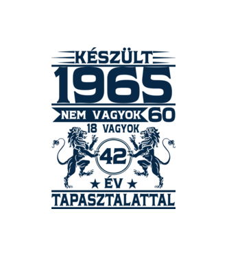 Készült 1965 minta fehér pólón