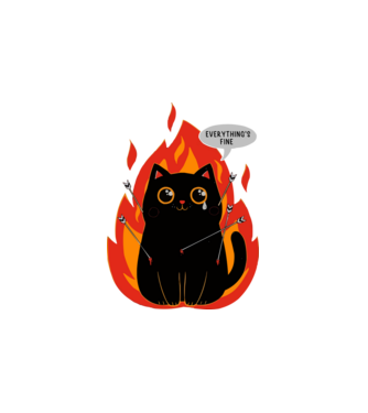 Everything's Fine minta fehér pólón