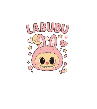 Labubu minta fehér pólón