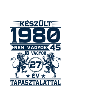 Készült 1980 minta fekete pólón