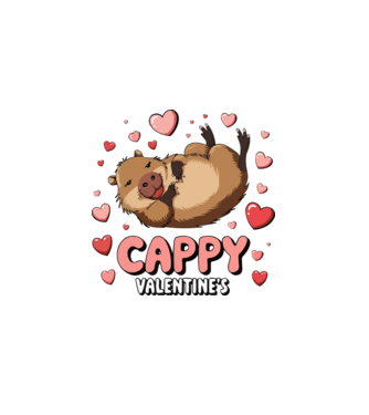 Cappy Valentine's minta fekete pólón