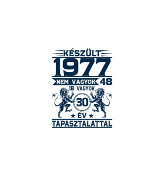 Készült 1977 minta fehér pólón