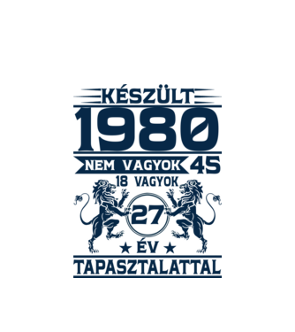 Készült 1980 minta fehér pólón