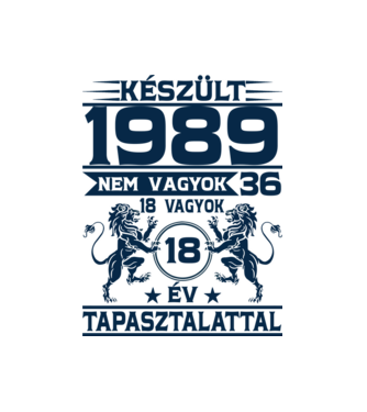 Készült 1989 minta fehér pólón