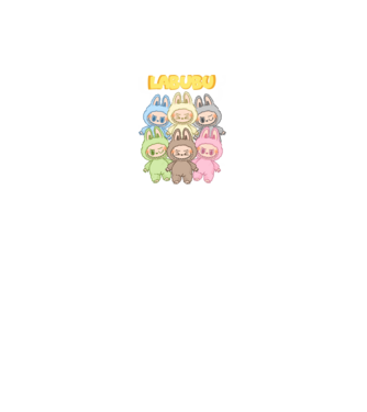 Labubu monsters minta királykék pólón