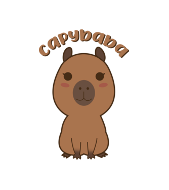 Capybaba minta fehér pólón