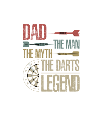 The Darts Legend Dad minta fehér pólón