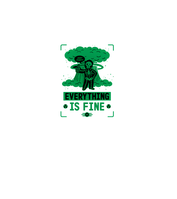 Fallout Vault Boy minta fekete pólón