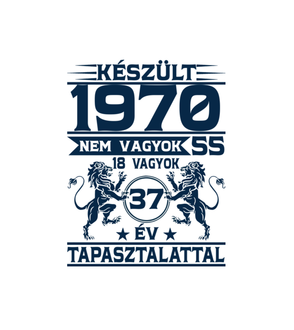 Készült 1970 minta fehér pólón