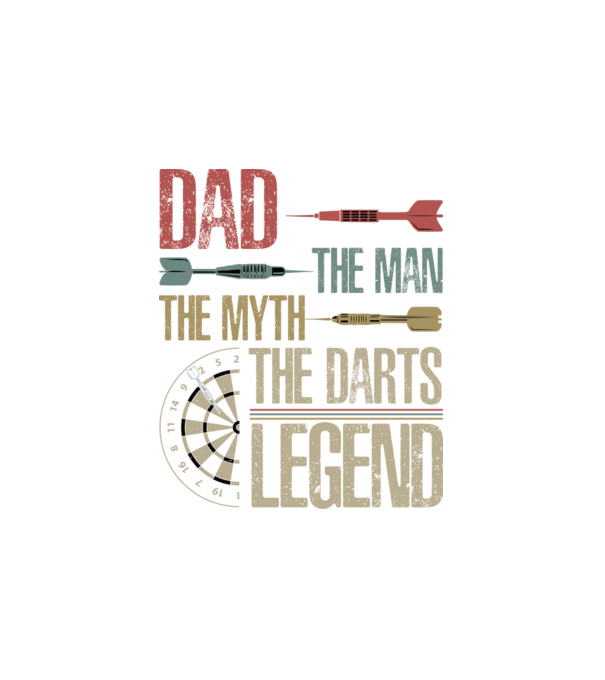 The Darts Legend Dad minta fehér pólón