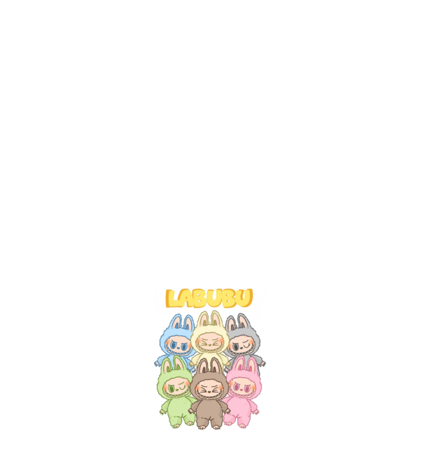 Labubu monsters minta fehér pólón