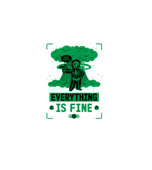 Fallout Vault Boy minta sötétkék pólón