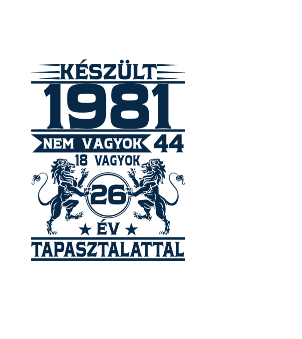 Készült 1981 minta fekete pólón