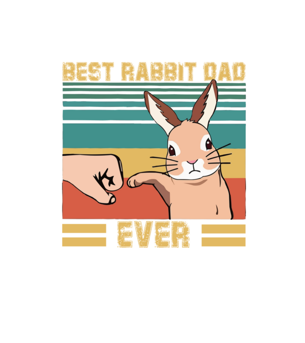 Best rabbit dad ever minta homokszín pólón