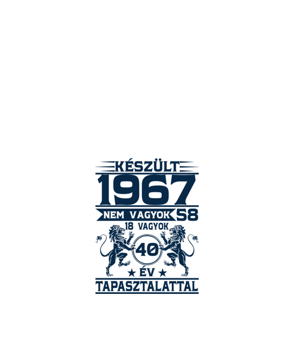 Készült 1967 minta fehér pólón